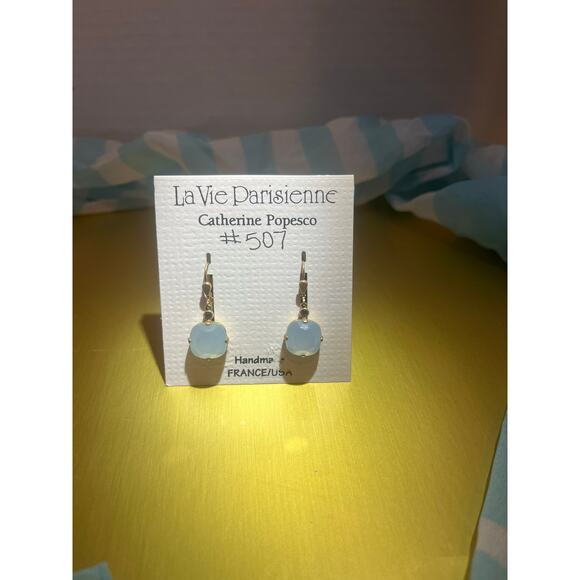 Catherine Popesco Pacific opal earrings Swarovski crystal and gold plated - Picture 2 of 6